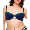 Adore Me Eva Push Up Balconette Bra In Dark Blue