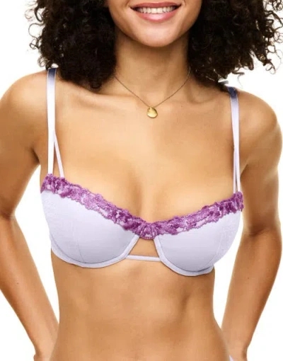 Adore Me Eva Push Up Balconette Bra In Medium Purple