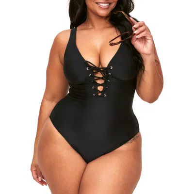 Adore Me Evangeline Swimwear One-piece In Black