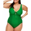 Adore Me Evangeline Swimwear One-piece In Dark Green