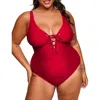Adore Me Evangeline Swimwear One-piece In Dark Red