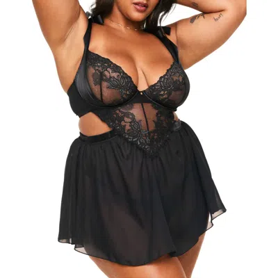 Adore Me Fantasia Babydoll Lingerie In Black