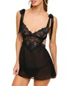 Adore Me Fantasia Babydoll Lingerie In Black