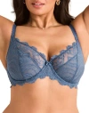 Adore Me Farrah Unlined Full Coverage Bra In Blue