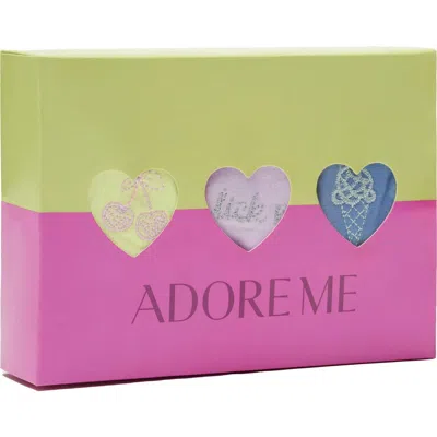Adore Me Fun Brazilian Panties Pack Of 3 In Blue