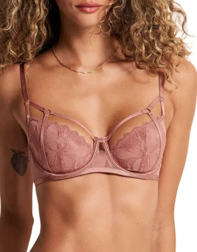 Adore Me Gaya Unlined Demi Bra In Purple