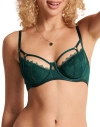 Adore Me Gaya Unlined Demi Bra In Green
