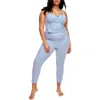 Adore Me Gema Pajama Tank And Legging Set In Medium Blue
