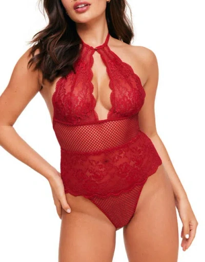 Adore Me Gilda Bodysuit Lingerie In Red