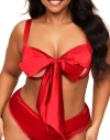 Adore Me Gynger Unlined Quarter Cup Bra In Dark Red