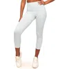 Adore Me Haley High-waist Heather Fleece 7/8 Legging In White