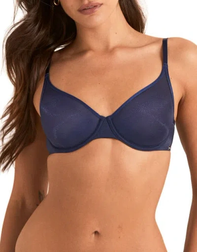 Adore Me Hariette Unlined Full Coverage Bra In Blue