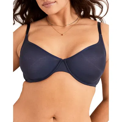 Adore Me Hariette Unlined Full Coverage Bra In Blue