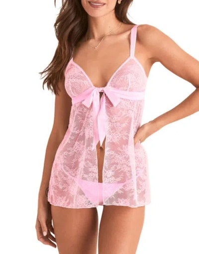 Adore Me Hillary Babydoll Lingerie In Pink