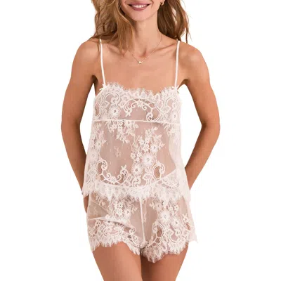 Adore Me Hopie Camisole & Short Set Lingerie In White