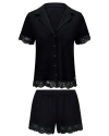 Adore Me Isa Short Pajama Set In Black