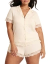 Adore Me Isa Short Pajama Set In White