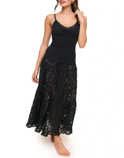 Adore Me Isadora Cami And Skirt Set In Black