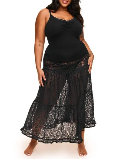 Adore Me Isadora Cami And Skirt Set In Black