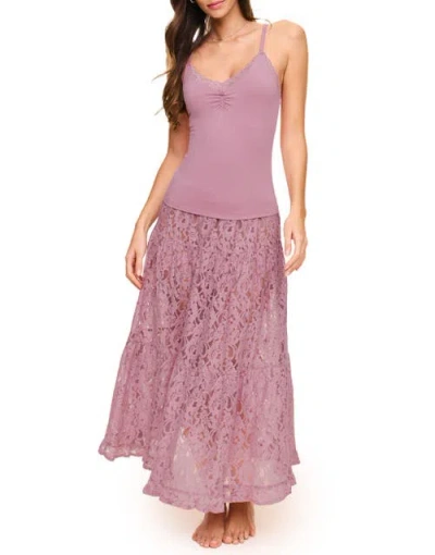 Adore Me Isadora Cami And Skirt Set In Medium Purple