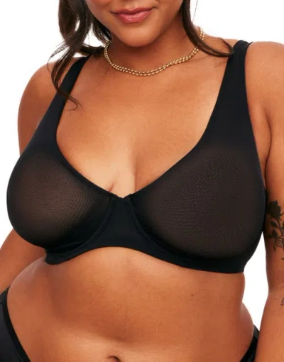 Adore Me Ivy Unlined Triangle Bra In Black