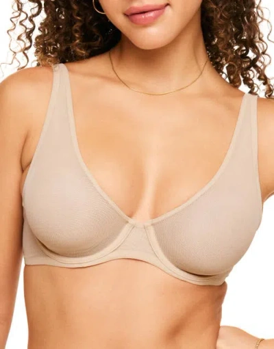 Adore Me Ivy Unlined Triangle Bra In Light Beige