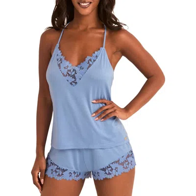 Adore Me Jacky Pajama Cami & Shorts Set In Blue