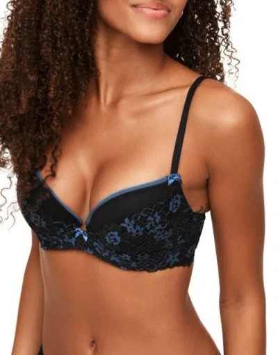 Adore Me Jana Push Up Demi Bra In Black