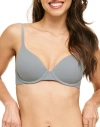 Adore Me Janelle Contour Demi Bra In Dark Grey