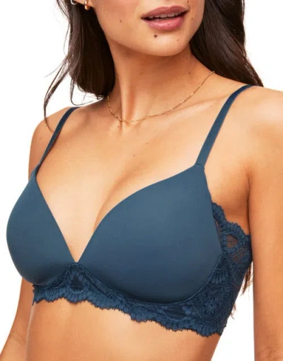 Adore Me Janey Contour Plunge Bra In Dark Blue