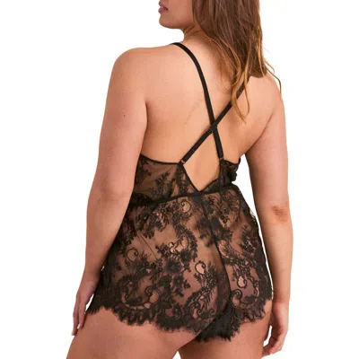 Adore Me Jasmin Romper Lingerie In Black