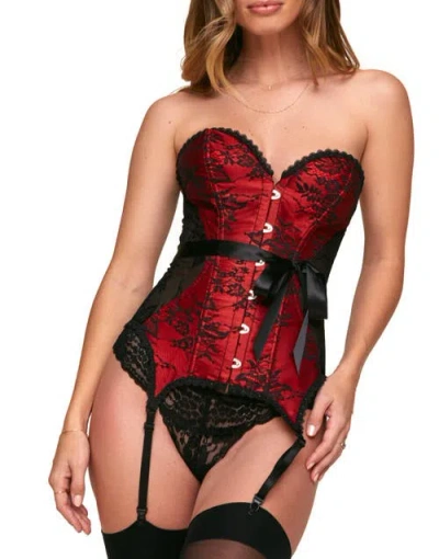 Adore Me Jasmine Women's Boned Corset & Thong Set In Black