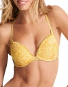 Adore Me Jaya Push Up Plunge Bra In Yellow