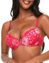 Adore Me Jaya Push Up Plunge Bra In Dark Red