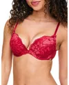 Adore Me Jaya Push Up Plunge Bra In Dark Red