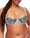 Adore Me Jayda Unlined Balconette Bra In Floral Blue