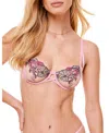 Adore Me Jayda Unlined Balconette Bra In Floral Pink