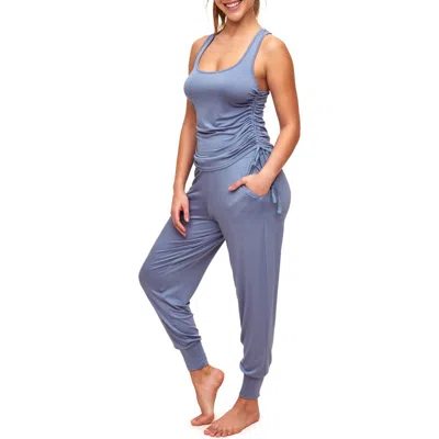 Adore Me Jayden Pajama Tank & Pant Set In Dark Purple