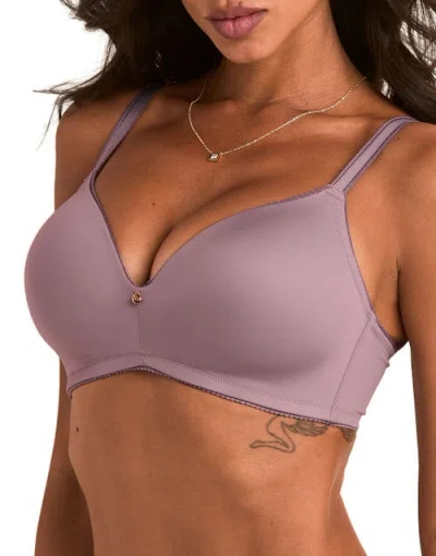 Adore Me Jeannette Push Up Demi Bra In Purple
