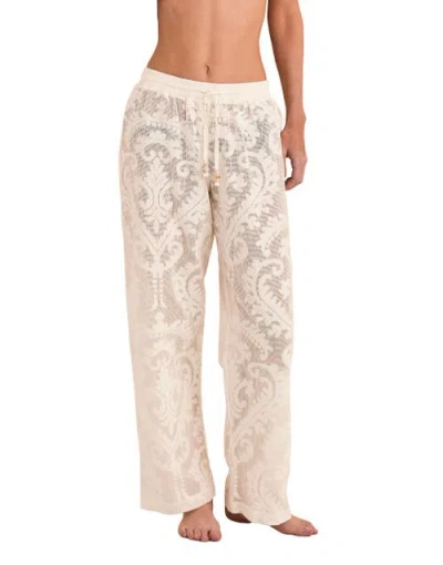 Adore Me Jenny Swimwear Cover-up Pants Bottom In White