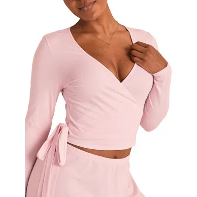 Adore Me Jersey Lounge Top In Pink