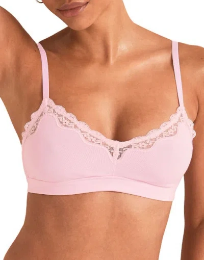 Adore Me Jersey Unlined Bralette Bra In Pink