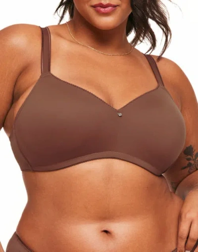 Adore Me Johanna Contour Demi Bra In Dark Brown