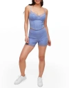 Adore Me Juleetta Cami Top & Biker Shorts Set In Black