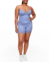 Adore Me Juleetta Cami Top & Biker Shorts Set In Blue