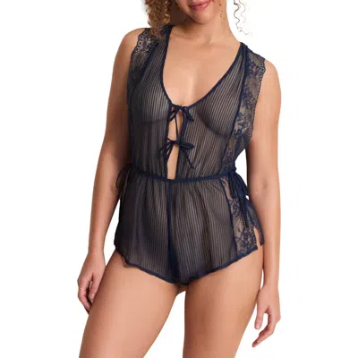 Adore Me Juli Romper Lingerie In Black