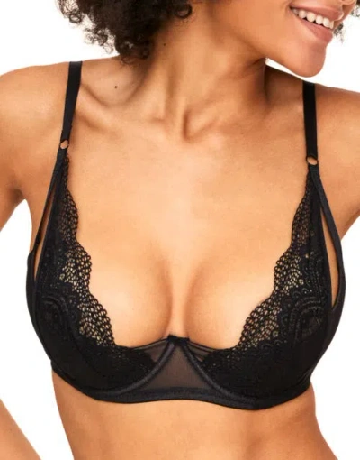 Adore Me Kaia Unlined Quarter Cup Bra In Black