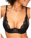 Adore Me Kaia Unlined Quarter Cup Bra In Black