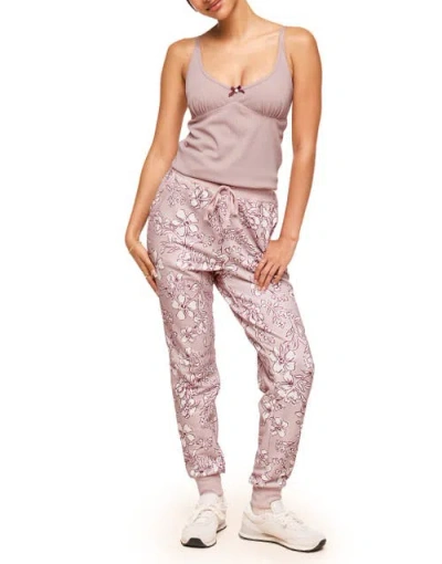 Adore Me Kaiden Cami & Joggers Set In Floral Beige