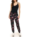 Adore Me Kaiden Cami & Joggers Set In Floral Black